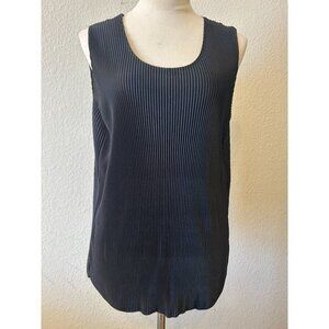 Women's YouNique Black Ribbed Sleeveless Tank Top Made in USA Size 2X